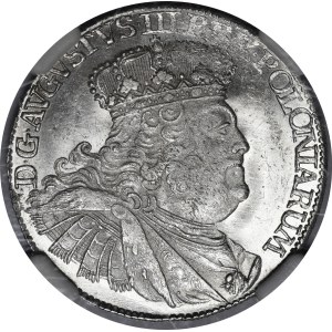 August III Sas, Ort 1755 EC, Lipsk - piękny i rzadki