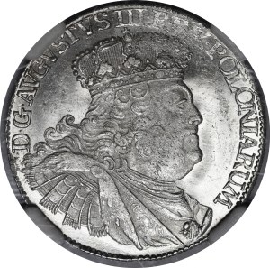 August III Sas, Ort 1755 EC, Leipzig - beautiful and rare