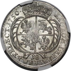 August III Sas, Ort 1756 EC, Lipsk - piękny