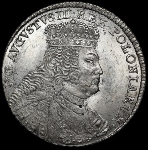 August III Sas, 1755 EDC thaler, Leipzig - rare and beautiful