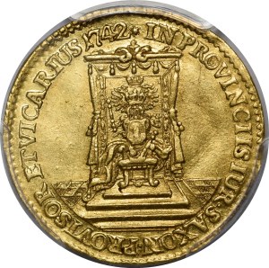 Augustus III Sas, Vicarage ducat 1742, Dresden