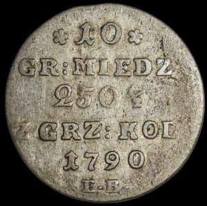 Stanislaw August Poniatowski, 10 copper pennies 1790 EB, Warsaw.