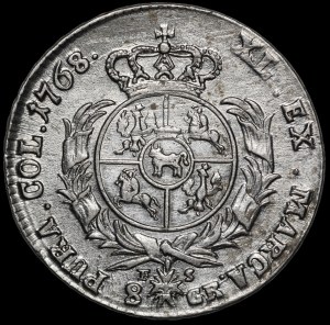 Stanislaw August Poniatowski, Two-zloty 1768 FS, Warsaw.