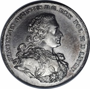 Stanislaw August Poniatowski, Thaler 1766 FS, Warsaw - armorer - variety