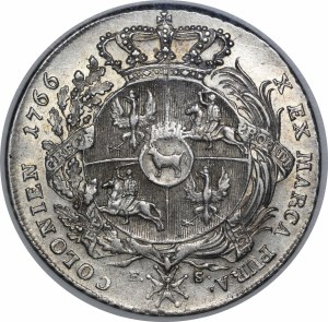 Stanislaw August Poniatowski, Thaler 1766 FS, Warsaw - armorer - variety