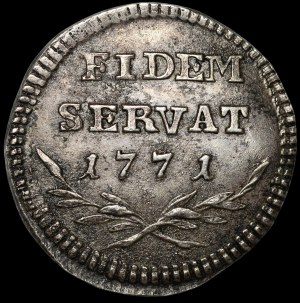 Stanislaw August Poniatowski, 2 silver pennies 1771, Warsaw - sample - rare