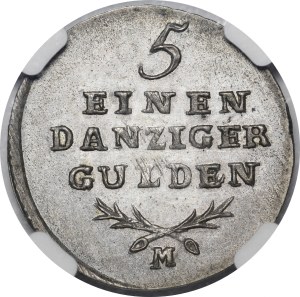 Free City of Danzig, 1/5 guilder 1809 M - sample - rare