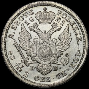 Congress Kingdom, Alexander I, 2 gold 1821 IB, Warsaw