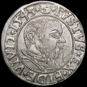 Ducal Prussia, Albrecht Hohenzollern, Grosz 1543, Königsberg - beautiful