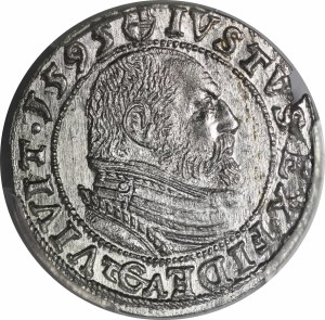 Ducal Prussia, George Frederick von Ansbach, 1595 penny, Königsberg - rare and beautiful