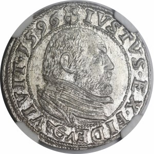 Prusy Książęce, Jerzy Fryderyk von Ansbach, Grosz 1596, Królewiec - rzadki i piękny