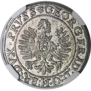 Prusy Książęce, Jerzy Fryderyk von Ansbach, Grosz 1596, Królewiec - rzadki i piękny
