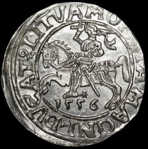 Sigismund II Augustus, Half-penny 1556, Vilnius - LI/LITVA - beautiful