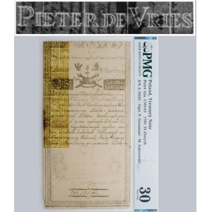 25 złotych 1794 - filigran [PIETER DE VRIES] - ser. A - nr 16161