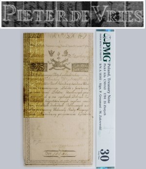 25 gold 1794 - filigree [PIETER DE VRIES] - ser. A - no. 16161