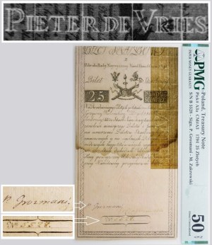 25 gold 1794 - filigree [PIETER DE VRIES] - ser. B - no. 5528 - color