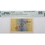1/2 marki polskiej 1916 - WZÓR - Generał - rewers