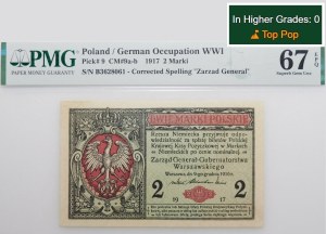 2 Polish marks 1916 - General B - BEAUTIFUL