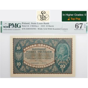 10 marek polskich 1919 - II Ser. AM