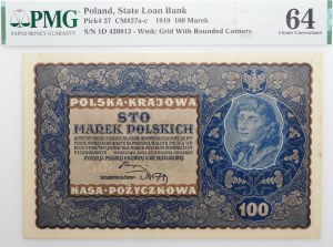 100 Polish marks 1919 - I Ser. D - single letter series