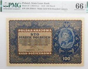 100 Polish marks 1919 - IJ SERJA N