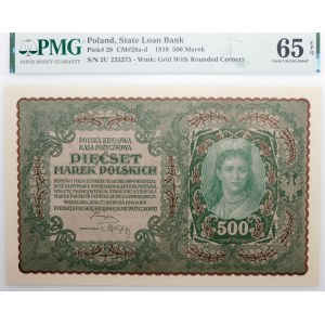 500 marek polskich 1919 - II Ser. U - seria jednoliterowa