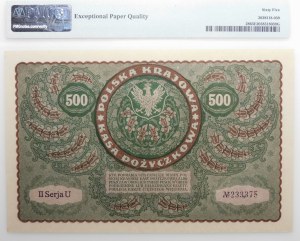 500 Polish marks 1919 - II Ser. U - single letter series