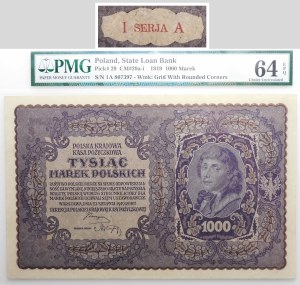 1000 Polish marks 1919 - 1st Ser. A - first series