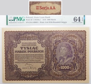 1000 Polish marks 1919 - II Ser. AA - first series of the variety
