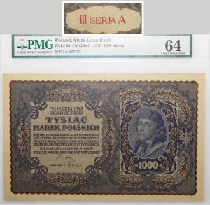 1000 Polish marks 1919 - III Ser. A - first series of the variety