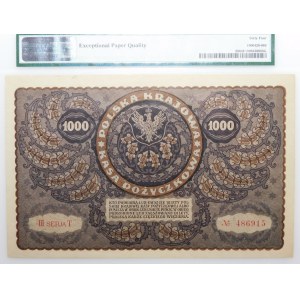 1000 marek polskich 1919 - III Ser. T - numeracja wąska