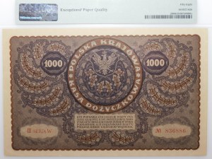1000 Polish marks 1919 - III Ser. W - narrow numbering