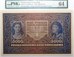 5000 Polish marks 1920 - II Ser. B