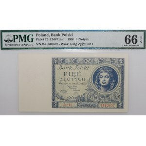 5 gold 1930 - ser. BJ.