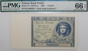 5 gold 1930 - ser. BJ.
