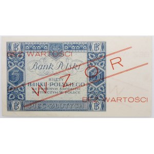 5 złotych 1930 - ser. N. 0000000 - WZÓR - PIĘKNY