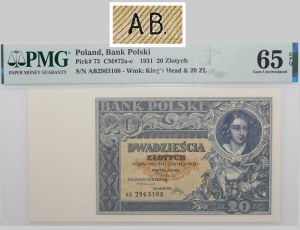 20 gold 1931 - ser. AB.