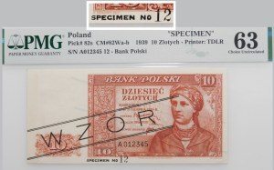 10 gold 1939 - ser. A - MODEL - SPECIMEN No 12