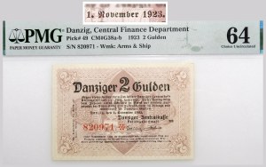 Danzig - 2 guilders 1 NOVEMBER 1923 - UNIQUE in this condition