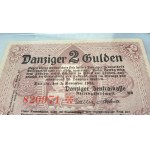 Gdańsk - 2 guldeny 1 LISTOPAD 1923 - UNIKAT w tym stanie