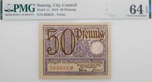 Danzig - 50 fenig 1919 - purple
