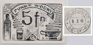 Oflag II C Woldenberg - Water Point - voucher for 5 fenigs - RARE