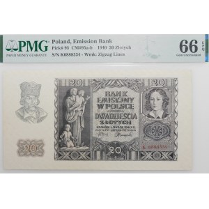 20 złotych 1940 - ser. K