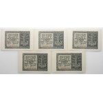 zestaw 5 x 1 złoty 1941 - ser. BD - kolejne numery