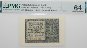 1 gold 1941 - ser. BE