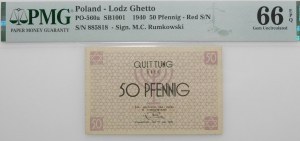 50 fenig 1940 Lodz ghetto - No. 88XXXX