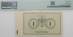 1 mark 1940 Lodz ghetto - ser. A num. 6-digit - No. 33XXXX