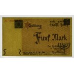 5 marek 1940 getto łódzkie - papier karton - Nr 100XXX