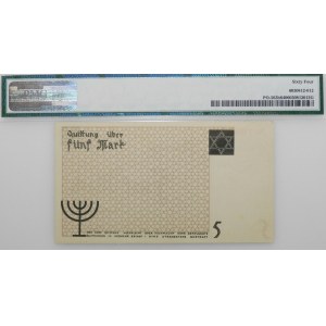 5 marek 1940 getto łódzkie - papier karton - Nr 100XXX