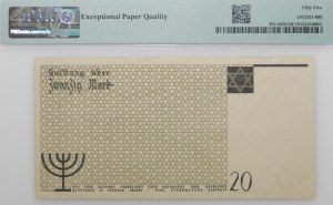 20 marks 1940 - Lodz ghetto - numerator type III - No. 27XXXX
